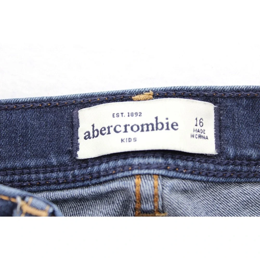 Abercrombie Kids Girls Dark Wash Skinny Jeans Size 16 Kids Slim Fit